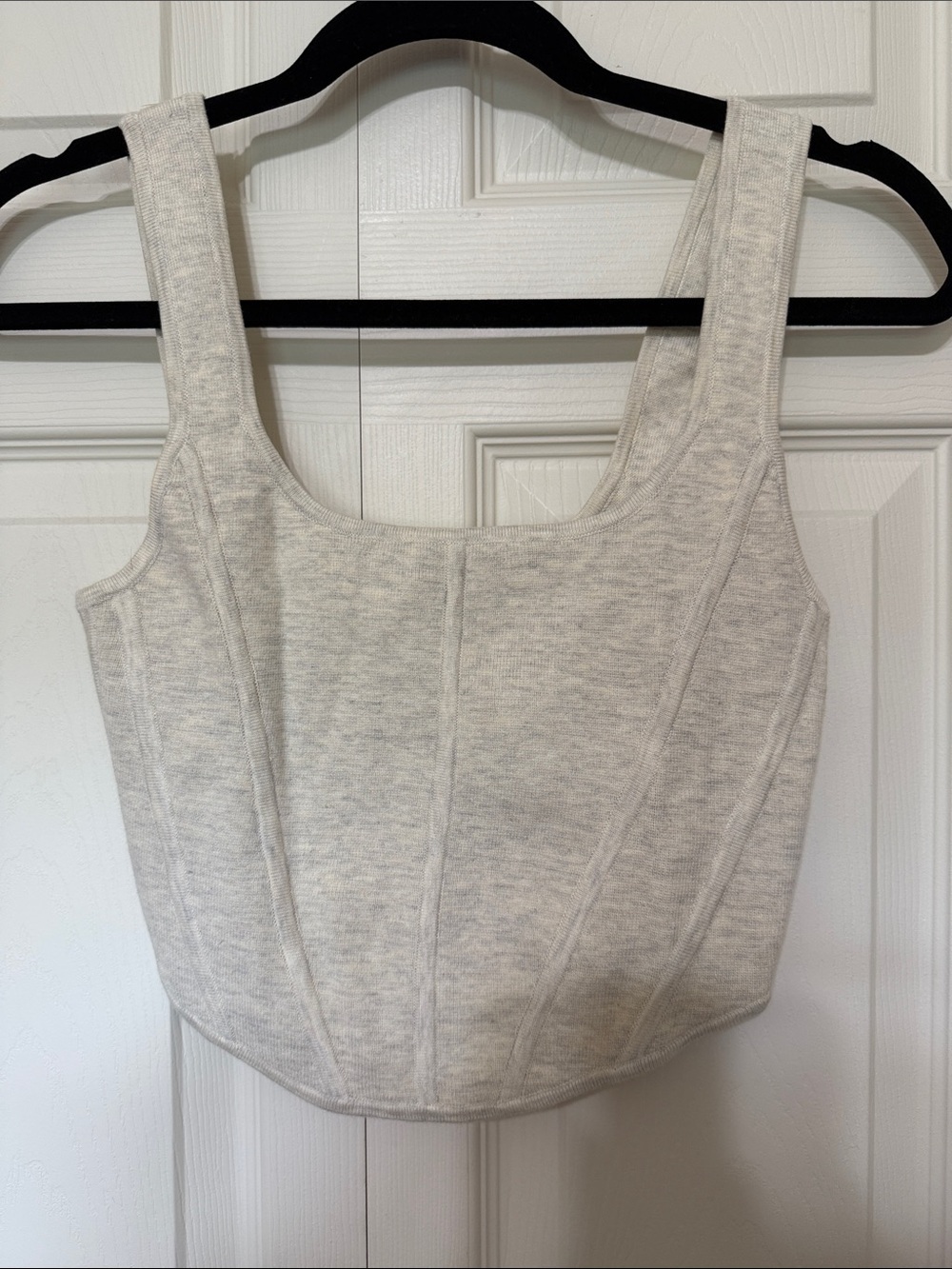 Wilfred Cream Structured Crop Tank